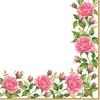 Keep Unique 20-ct 13x13 Flowers Paper Luncheon Decoupage Napkins, 3-Ply Servilletas Printed Flower Border Cocktail Napkin for Art, Dinner and Party, Disposable Napkins Decor view 1
