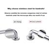 WYZDCP 304 Stainless Steel Bathroom Grab Bars Toilet Bathroom Kitchen Stairs Non-Slip Safety Handle,Concealed Screw Handrail view 3