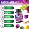 Gentle Liver Cleanse Detox & Repair Formula - Advanced Liver Support Supplement with Silymarin Milk Thistle, Dandelion Root, Artichoke Extract, Turmeric, Choline, & Beetroot - 120 Veggie Capsules view 3