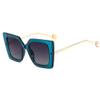 bullabulling Retro Reader Sunglasses Women Men Reading Under the Sun Square Fashion Glasses -Not Bifocals (blue, 0.0) view 1