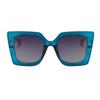 bullabulling Retro Reader Sunglasses Women Men Reading Under the Sun Square Fashion Glasses -Not Bifocals (blue, 0.0) view 2