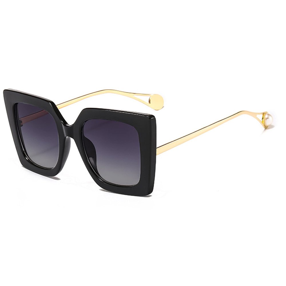 bullabulling Retro Reader Sunglasses Women Men Reading Under the Sun Square Fashion Glasses -Not Bifocals (black, 1.75)