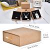12 Pack Set Cardboard Drawer Display Jewelry Boxes, Driew 3.5x3.5 1.4inch Kraft aper Gift Boxes Thick Paper Box Bulk Jewelry Gift Packaging Gift Case Sponge Insert and Lids Small Kraft Paper Box for view 3