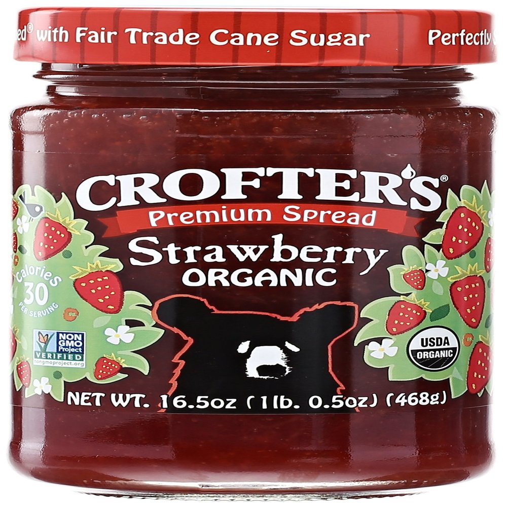 2 set- Crofters Organic Strawberry Premium Spread, 16.5 oz