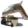 Yusra Gifts Antique Embossed 3.7 Eagle Head Handle for Walking Stick Canes Shaft Vintage-Look Brass Handles with Carved Detailing, 3.7 x 0.8 x 2.4 inches view 1