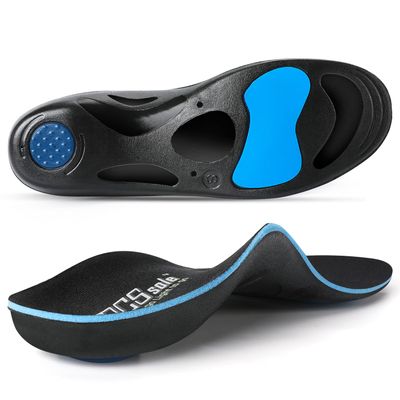 PCSsole Orthotic High Arch Support Insoles, Comfort Gel Work Boot Insert for Flat Feet, Plantar Fasciitis, Feet Pain, Heel Spur Pain,Metatarsalgia,Over Pronation for Men and Women