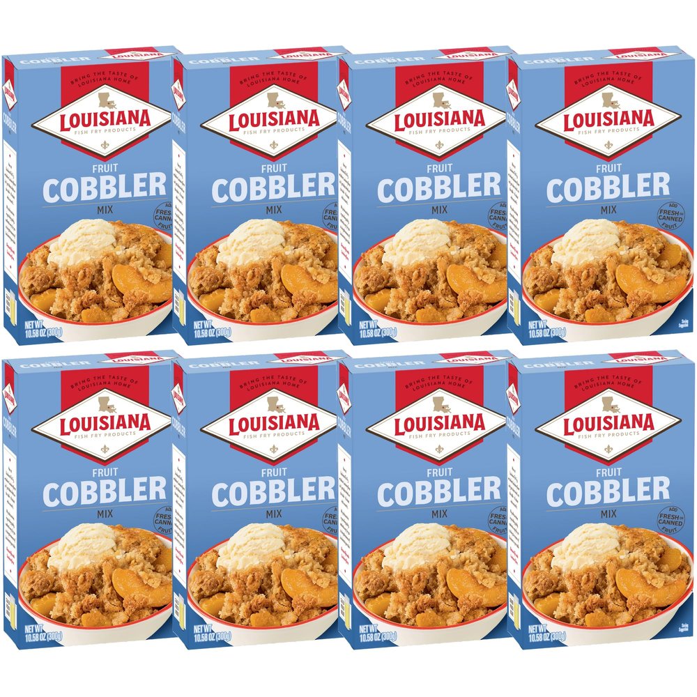 Louisiana Fish Fry Cobbler Mix 10.58 oz (Pack of 8)