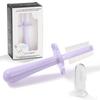 grabease Double Sided Toothbrush - Gentle Silicone Bristles & Infant Brush - Dual-Sided Design & Toddler Toothbrush - Travel Case Included & Baby Brush - Pack of 1, Lavender view 1