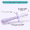 grabease Double Sided Toothbrush - Gentle Silicone Bristles & Infant Brush - Dual-Sided Design & Toddler Toothbrush - Travel Case Included & Baby Brush - Pack of 1, Lavender view 2