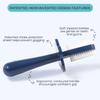 grabease Toddler Toothbrush - Double-Sided Soft Silicone Bristles & Anti-Choke Shield - Baby Toothbrush & Finger Brush for 12+ Months - Navy, 1 Count view 2