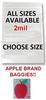 1000 PACK APPLE BRAND BAGGIES MINI 2mil CLEAR BAGS 1000 resealable plastic (3434red) view 1