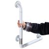 Shower Safety Non-Slip L-Shaped Grab Bar Stainless Steel Grab Rail for Elderly Kids Pregnant and Handicapped,Bathroom Safety Aid (Color : White, Size : 70 * 70cm) view 1