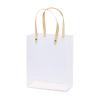 10Pack Clear Gift Bags with Handles Bulk Clear Bouquet Bags PVC Gift Bags Clear Tote Bags Party Favors Bags for Wedding Birthdays Bridal Showers Festival Treat Bag White Frosted Bags Retail Bags view 4