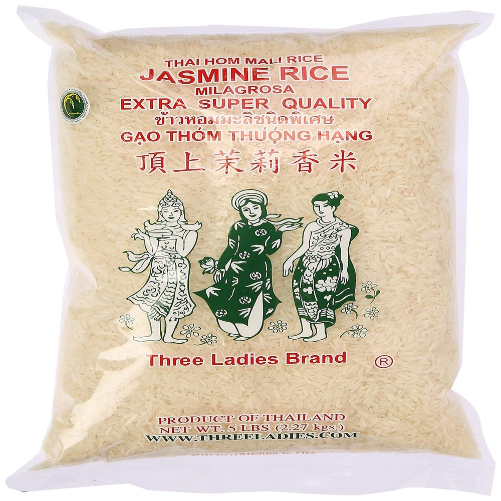 2 set Three Ladies Jasmine Rice Long Grain 5 lbs (011109)