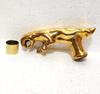 Vimal Nautical 5 Inch Big Size Antique Brass Jaguar Head Only Handle Vintage Antqiue Wooden Walking Stick Cane Gift view 4