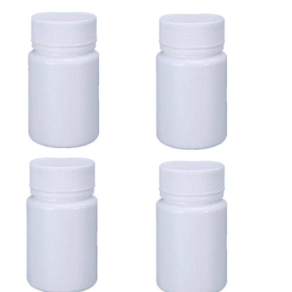 4PCS Empty Medicine Pill Organizer Plastic Medicine Pill Bottles Reagent Bottle Liquid Solid Powder Capsules Case Pill Chemical Containers with Screw Cap