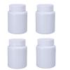 4PCS Empty Medicine Pill Bottle White Plastic Vials with Screw Cap Liquid Solid Powder Capsules Case Pill Tablet Holder Box Storage Container Reagent Bottle Travel Jar Pot (150ML) view 1
