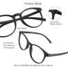 VisionGlobal Blue Light Blocking Glasses for Women, Anti Eyestrain, Computer Reading, TV Glasses, Stylish Oval Frame, Anti Glare (Black, +1.00 Magnification) view 2