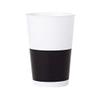 [12 Oz - 10 pk White-Black] Clear Plastic With Silver Band Goblets Wine Glasses BPA Free 12 Oz Disposable Elegant Drink Cups for Parties Wedding Receptions Reusable Tumblers for EZ CleanUp 10 Pack view 2