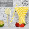 [1000 Count] Yellow Paper Drinking Straws, 7.75 Inch -Restaurant Bulk Pack view 3