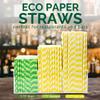 [1000 Count] Yellow Paper Drinking Straws, 7.75 Inch -Restaurant Bulk Pack view 4