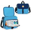 CURMIO Epipen Carrying Case, Insulated Medicine Supplies Bag with Shoulder Strap for 2 EpiPens, Auvi-Q, Spacer, Vials, Asthma Inhaler, Allergy Medicine Travel Bag, Blue view 1
