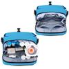 CURMIO Epipen Carrying Case, Insulated Medicine Supplies Bag with Shoulder Strap for 2 EpiPens, Auvi-Q, Spacer, Vials, Asthma Inhaler, Allergy Medicine Travel Bag, Blue view 2