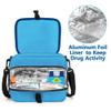 CURMIO Epipen Carrying Case, Insulated Medicine Supplies Bag with Shoulder Strap for 2 EpiPens, Auvi-Q, Spacer, Vials, Asthma Inhaler, Allergy Medicine Travel Bag, Blue view 3