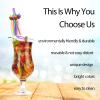 25 Reusable Art Painting Straws for Sip and Paint Brushes Birthday Party Supplies Decorations Favors,Welcome Back to School Party Supplies Gift with 2 Cleaning Brushes view 4
