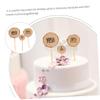 3pcs Wooden Wedding Cake Toppers Mr and Mrs Wedding Cake Topper Wood Decoration for Couple Party Anniversary Birthday Decoration view 3