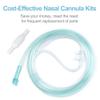 10PCS Adult Soft Nasal Cannula, 7 FT Nasal Tubing for Oxygen, Included 5PCS Nasal Cannula Oxygen Tubing and 5PCS Tubing Connectors - Standard Connector view 2
