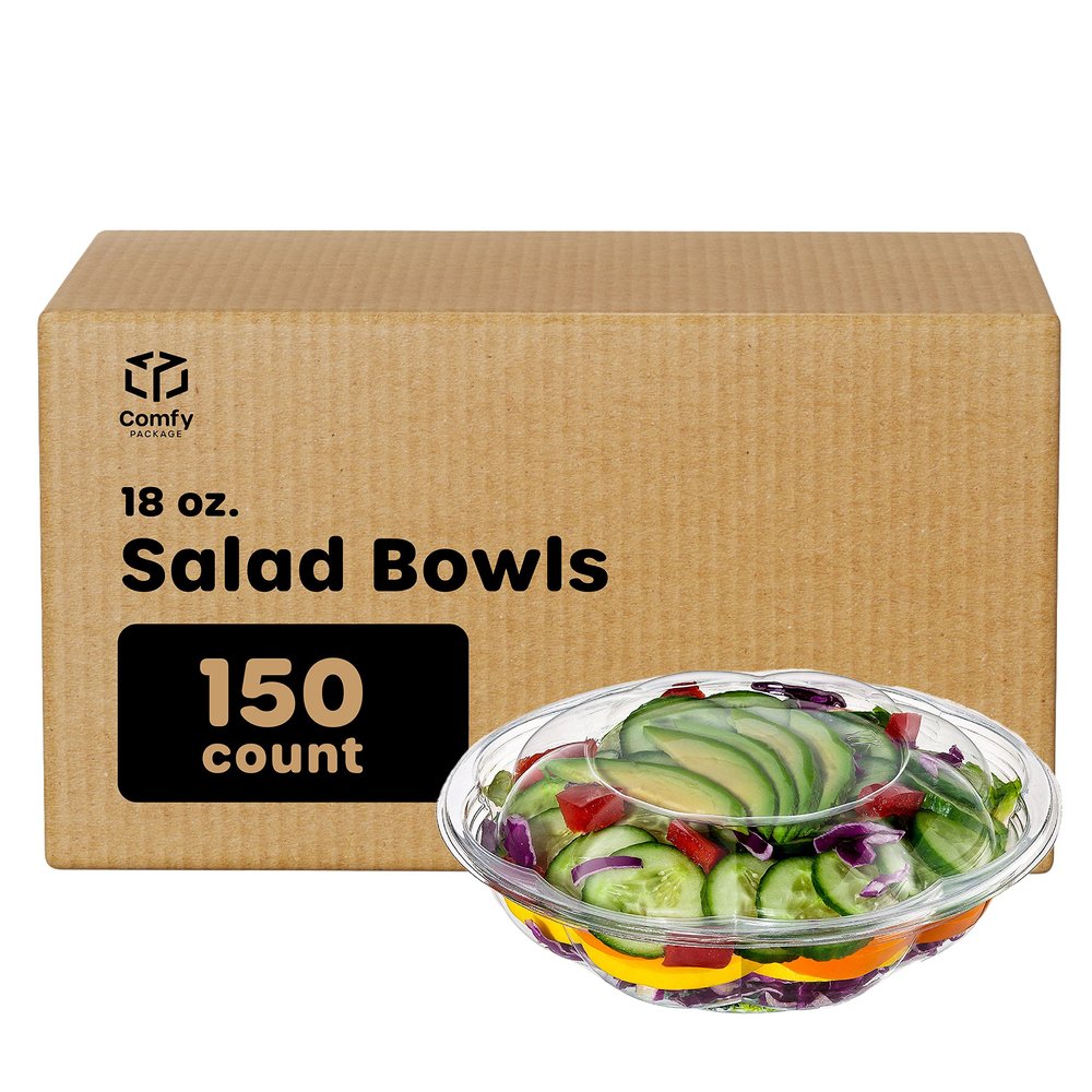 GUSTO [Case of 150 salad bowls (Formerly Comfy Package) (18 oz.)