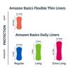 Amazon Basics Daily Pantiliner, Regular Length, Thin Absorbent Feminine Pads for Women, Unscented, 50 Count (Previously Solimo) view 3