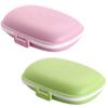 OSALADI Portable Pill Box with Compartments Airtight Medicine Organizer Case Compact 4.33X3.42X1.37 Inch Travel Storage for Daily Vitamins Pills with Transparent Lid view 1
