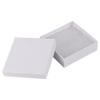 Cardboard Jewelry Boxes 10 Pack - 3.5"x3.5"x1" Bulk Cotton Filled Small Gift Boxes with Lids for Jewelry Packaging (White) view 1