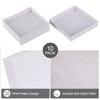 Cardboard Jewelry Boxes 10 Pack - 3.5"x3.5"x1" Bulk Cotton Filled Small Gift Boxes with Lids for Jewelry Packaging (White) view 3