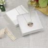 Cardboard Jewelry Boxes 10 Pack - 3.5"x3.5"x1" Bulk Cotton Filled Small Gift Boxes with Lids for Jewelry Packaging (White) view 4