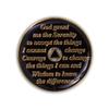 5 Year Sobriety Coin | Glitter Triplate AA Chip Recovery Anniversary Token (Silver) view 3