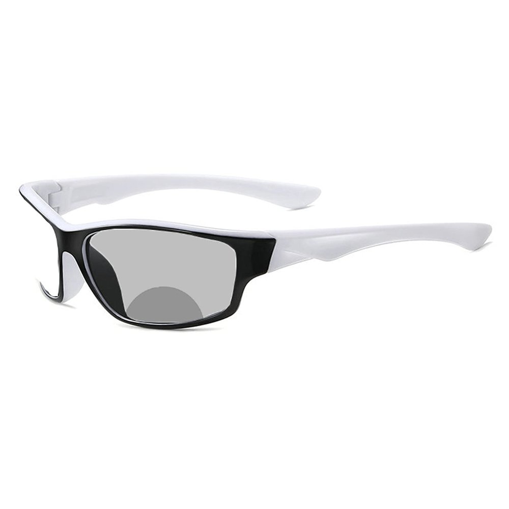 2021 Transition Photochromic Bifocal Reading Glasses for Men Women, Sun protection Outdoor Sports Presbyopia Sunglasses reader (black white, 0 magnification)
