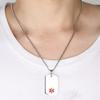 UNICGIFT Medical Alert ID Necklace, Laser Engraved EPILEPSY, Stainless Steel Tag Pendant with 23.6 inch Chain for Men Women Emergency First Aid view 3