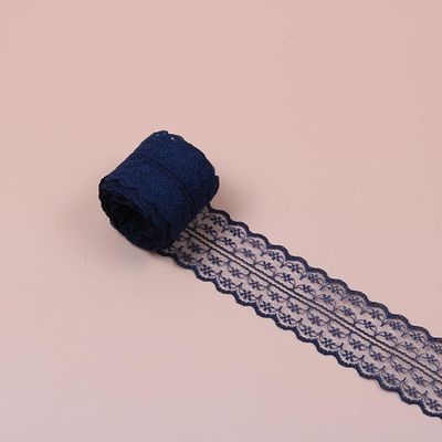 10Meters/Roll 4.5cm Colorful Non Stretchy Lace Trimming for Wedding Box Wrapping Lace Ribbons,Navy Blue