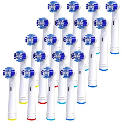 Replacement Brush Heads Compatible with OralB Braun- Pack of 20 Professional Electric Toothbrush Heads- Precision Refills for Oral-b 7000, Clean, Oral B Pro 1000, 9600, 500, 3000, 8000, Vitality Plus!