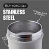 BlenderBottle Sport Insulated Stainless Steel Shaker Bottle with Wire Whisk, 24-Ounce, Grey  Protein Shakes & Hydration for Athletes & Fitness Enthusiasts, Easy Mixing, Keeps Drinks Cold, Lockable Lid view 3