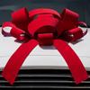 Giant Red Velvet 30 inch Magnetic Car Bow view 1
