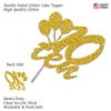 10th Birthday Cake Topper Gold Glitter, Number Ten Children Birthday Party Decoration Ideas, Premium Quality, Sturdy Doubled Sided Glitter, Acrylic Stick. Made in USA view 3