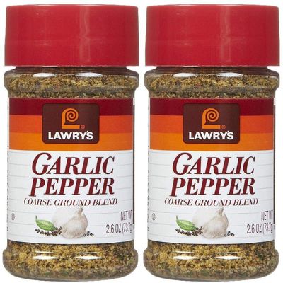 3 set Lawry's Garlic Pepper Coarse Ground Blend, 2.6 oz Shakers, 2 pk