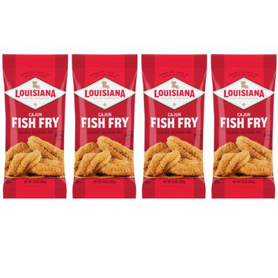 Louisiana Fish Fry Products Cajun Fry, 10 oz (Pack of 4)