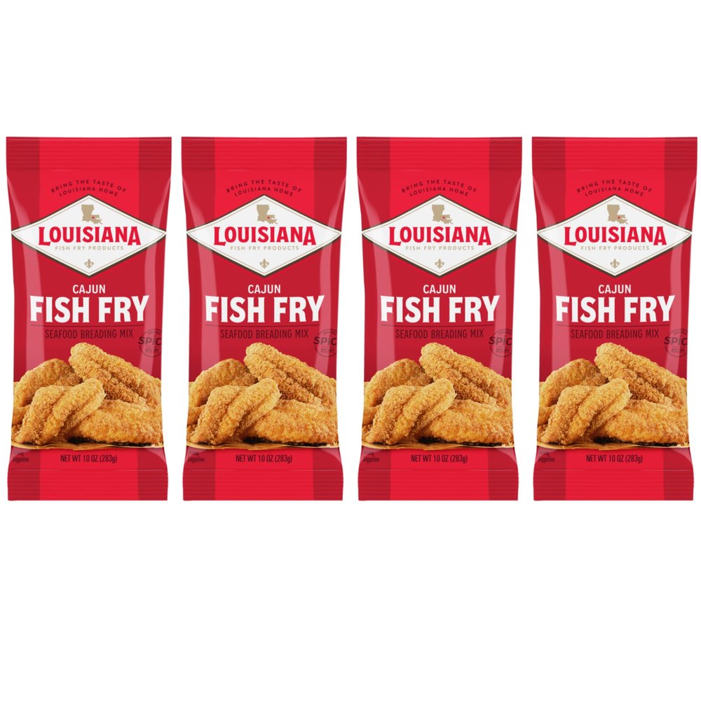 Louisiana Fish Fry Products Cajun Fry, 10 oz (Pack of 4)