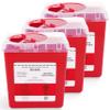 Alcedo Sharps Container for Home and Professional Use 2 Quart (3-Pack), Biohazard Needle and Syringe Disposal, Medical Grade view 1