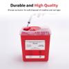 Alcedo Sharps Container for Home and Professional Use 2 Quart (3-Pack), Biohazard Needle and Syringe Disposal, Medical Grade view 2